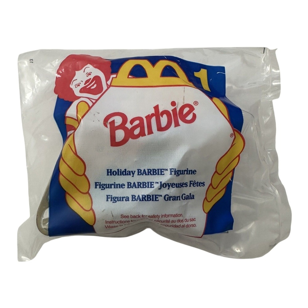 Mattel 1995 Holiday Barbie 1 In Sleigh McDonalds Happy Meal Christmas Toy NIP